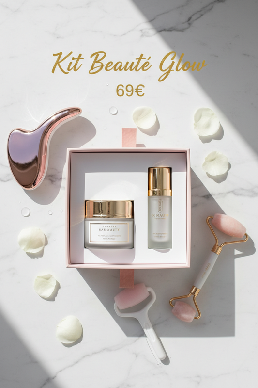 Kit Beauté Glow BIOPHONEX | Gua Sha + Rouleau de Jade + Roulette di Ghiaccio | -17%